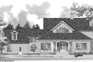Exterior - Rear Elevation for Victorian House Plan #930-195 - 3 bed, 4.5 bath