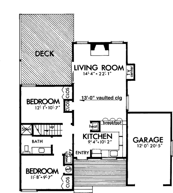 Architectural House Design - Contemporary Floor Plan - Main Floor Plan #320-816