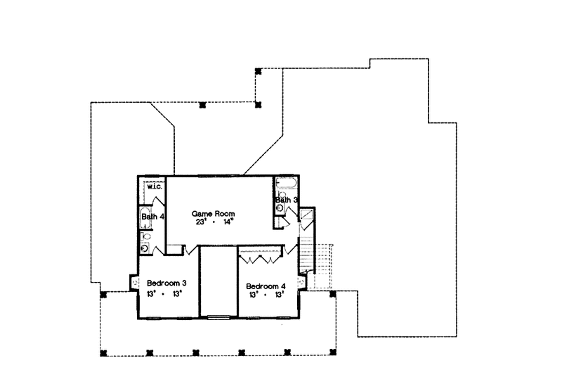 House Plan Design - Floor Plan - Upper Floor for Country House Plan #417-735 - 4 bed, 5 bath