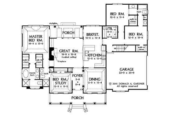 Floor Plan - Main Floor for Country House Plan #929-615 - 4 bed, 3 bath