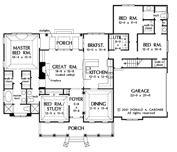 House Blueprint - Country Floor Plan - Main Floor Plan #929-615