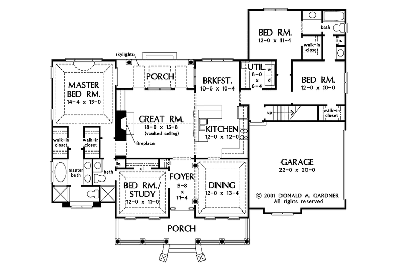 Home Plan - Floor Plan - Main Floor for Country House Plan #929-615 - 4 bed, 3 bath