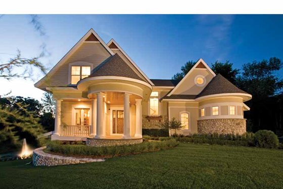Exterior - Front Elevation 4 for Victorian House Plan #56-694 - 4 bed, 3.5 bath
