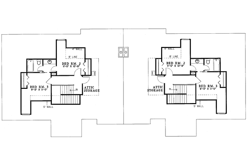 Home Plan - Floor Plan - Upper Floor for Country House Plan #17-3196 - 6 bed, 4 bath