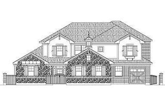 Exterior - Front Elevation for European House Plan #411-839 - 5 bed, 4.5 bath