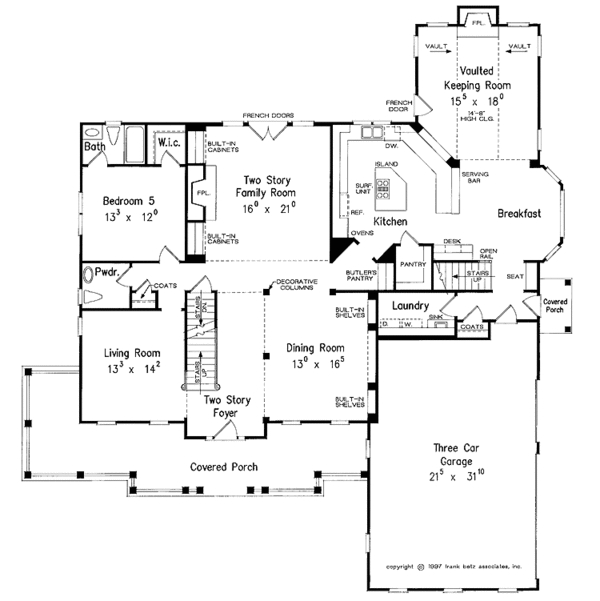 Architectural House Design - Victorian Floor Plan - Main Floor Plan #927-488