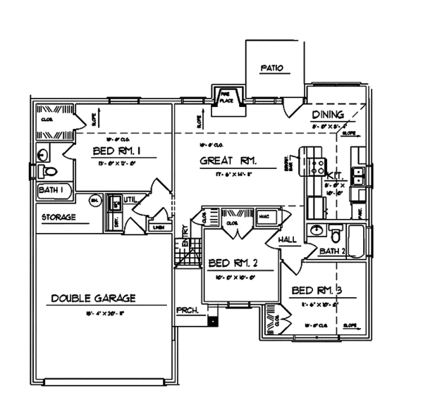Home Plan - Traditional Floor Plan - Main Floor Plan #42-617