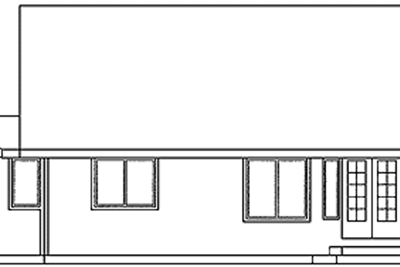 Architectural House Design - Exterior - Rear Elevation for Country House Plan #60-1011 - 3 bed, 2 bath