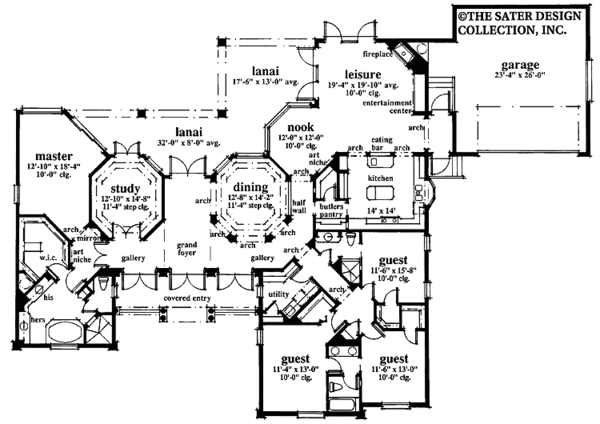 Classical Floor Plan - Main Floor Plan #930-80