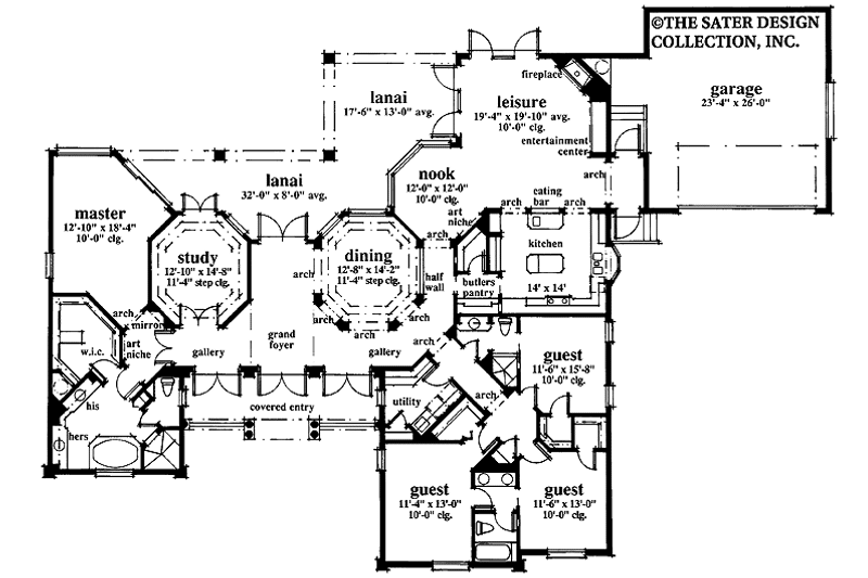 Home Plan - Floor Plan - Main Floor for Classical House Plan #930-80 - 4 bed, 3 bath