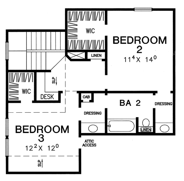 Home Plan - Craftsman Floor Plan - Upper Floor Plan #472-181