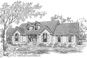Country Exterior - Front Elevation Plan #929-220