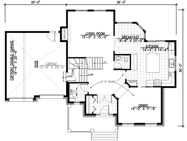 European Floor Plan - Main Floor Plan #138-148