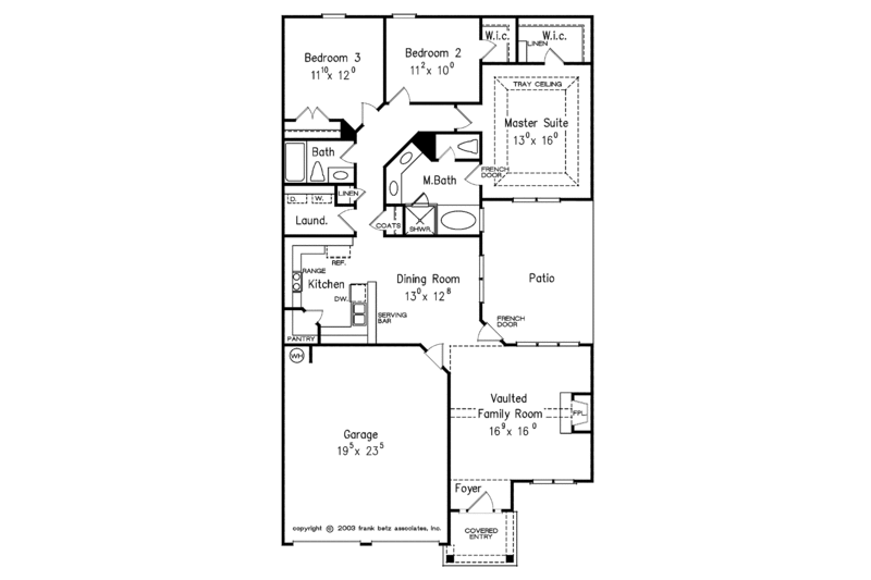 Classical Style House Plan - 3 Beds 2 Baths 1546 Sq/Ft Plan #927-268 ...