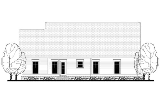 Exterior - Rear Elevation for Craftsman House Plan #430-149 - 3 bed, 2 bath