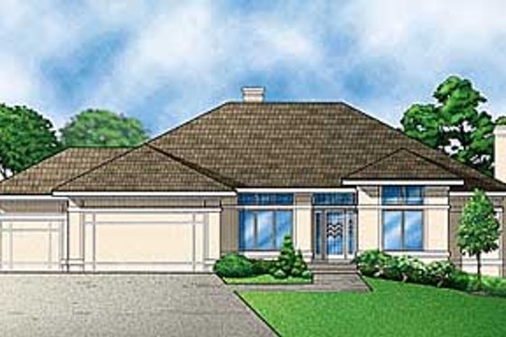 Modern Exterior - Front Elevation Plan #67-741