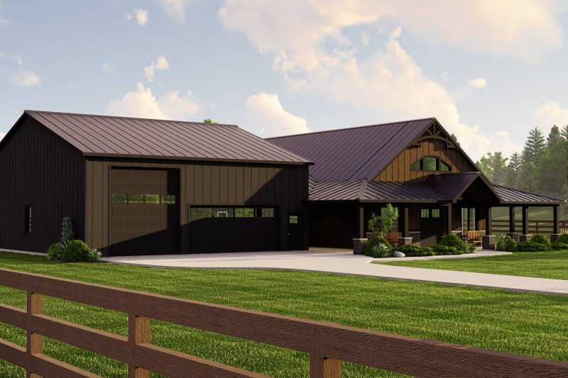 House Blueprint - Exterior - Other Elevation 2 for Country House Plan #1064-242 - 3 bed, 2 bath