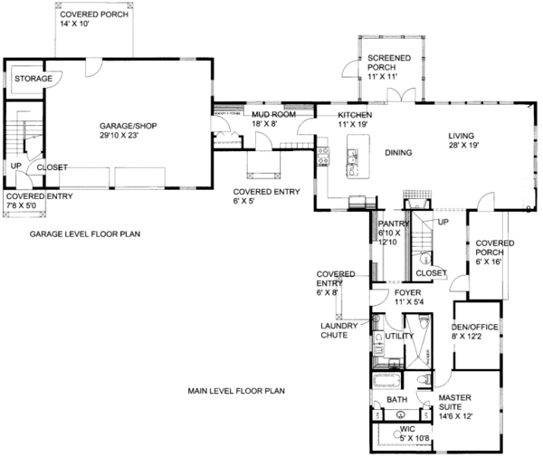 Dream House Plan - Bungalow Floor Plan - Main Floor Plan #117-740