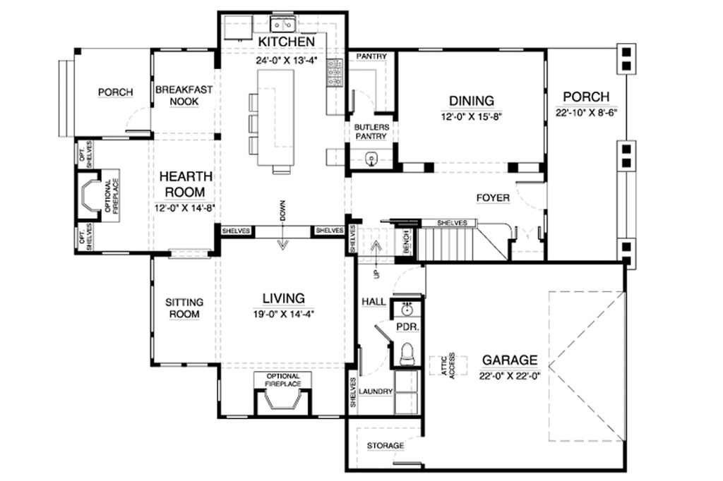 Craftsman Style House Plan 4 Beds 3 5 Baths 2831 Sq Ft Plan 900