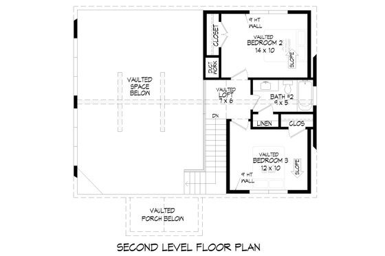 Floor Plan - Upper Floor for Country House Plan #932-1384 - 3 bed, 2.5 bath