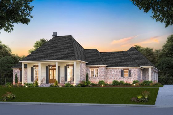 Exterior - Front Elevation 3 for Southern House Plan #1074-49 - 3 bed, 4.5 bath