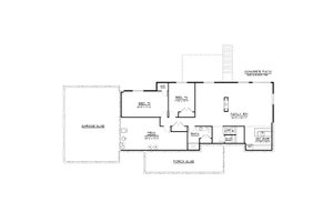 Floor Plan - Lower Floor for Craftsman House Plan #1064-48 - 2 bed, 2 bath