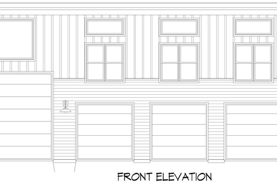 Exterior - Front Elevation 3 for Farmhouse House Plan #932-1060 - 3 bed, 1 bath