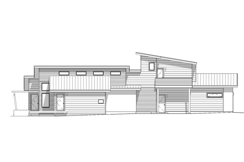 House Design - Exterior - Other Elevation 3 for Modern House Plan #1099-12 - 3 bed, 3 bath