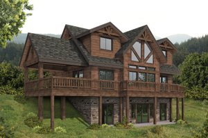 House Plan Design - Exterior - Front Elevation for Craftsman House Plan #117-1042 - 4 bed, 5.5 bath