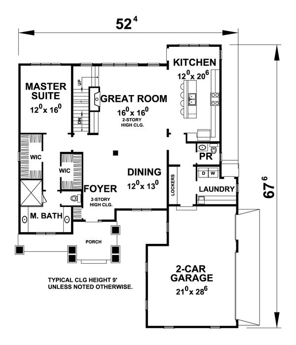 Traditional Floor Plan - Main Floor Plan #20-2287