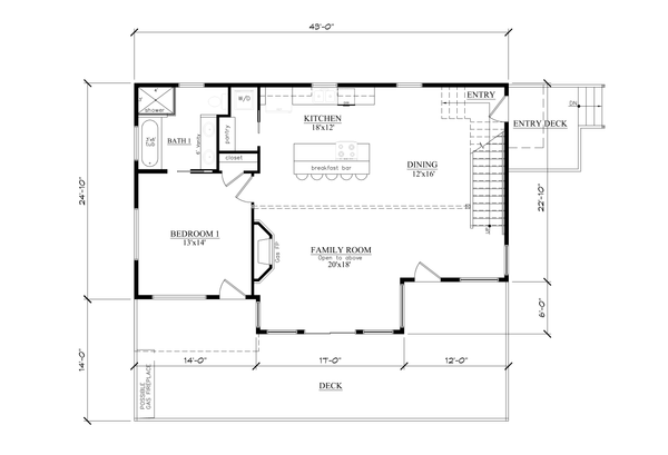 Modern Floor Plan - Main Floor Plan #123-116