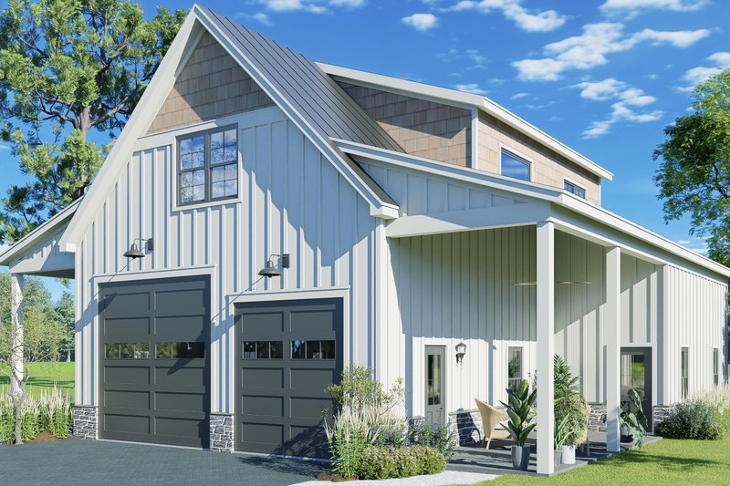 Architectural House Design - Exterior - Front Elevation 2 for Country House Plan #932-1417 - 2 bed, 2 bath