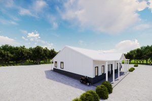 Exterior - Other Elevation 3 for Barndominium House Plan #1107-11 - 3 bed, 3 bath