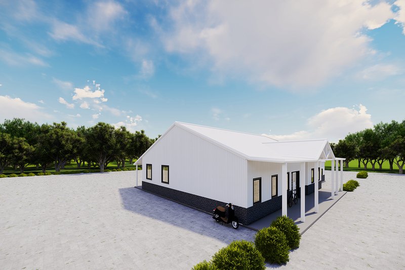 House Design - Exterior - Other Elevation 3 for Barndominium House Plan #1107-11 - 3 bed, 3 bath