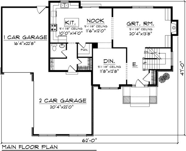 Floor Plan - Main Floor Plan #70-1102