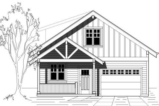 Exterior - Front Elevation for Craftsman House Plan #423-28 - 4 bed, 2.5 bath