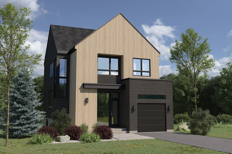 House Blueprint - European Exterior - Front Elevation Plan #25-5005