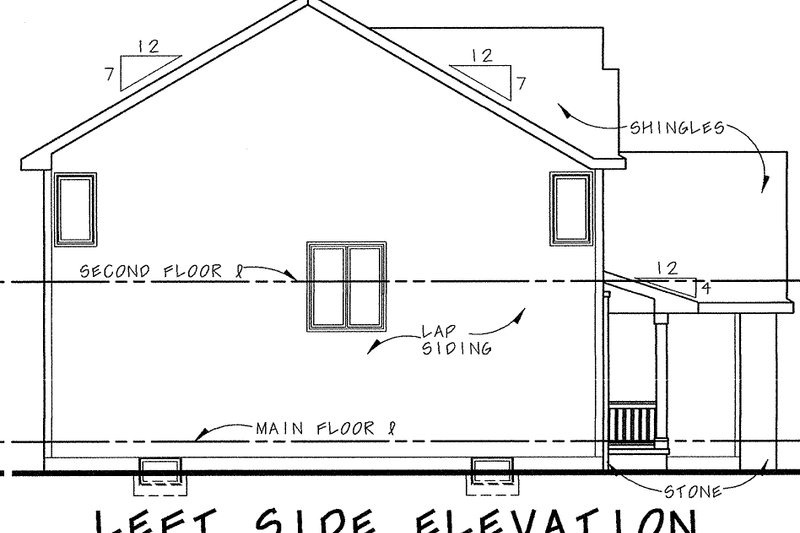 Home Plan - Exterior - Other Elevation for Traditional House Plan #20-2090 - 4 bed, 2.5 bath
