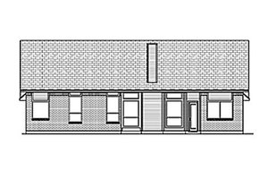 Exterior - Rear Elevation for Traditional House Plan #84-455 - 3 bed, 2 bath