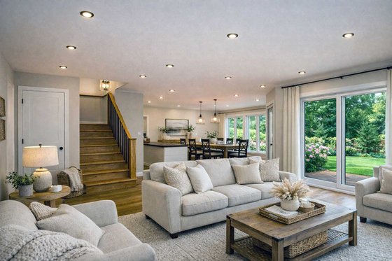 Interior - Family Room for Country House Plan #1101-60 - 3 bed, 2.5 bath