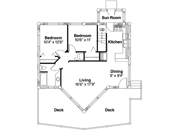 Contemporary Floor Plan - Main Floor Plan #124-439