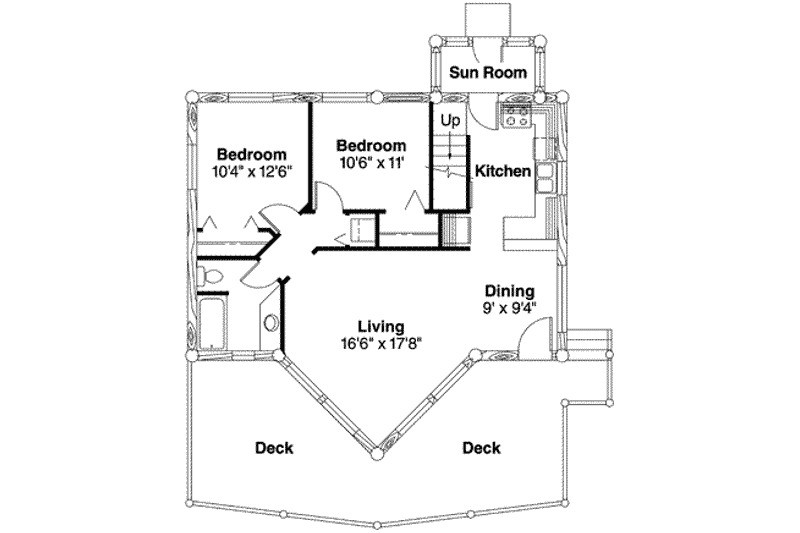 Home Plan - Floor Plan - Main Floor for Contemporary House Plan #124-439 - 3 bed, 2 bath