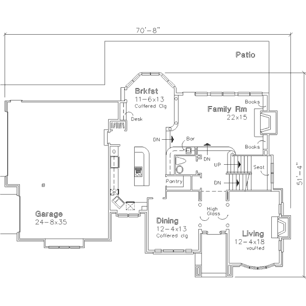 Home Plan - Traditional Floor Plan - Main Floor Plan #320-458