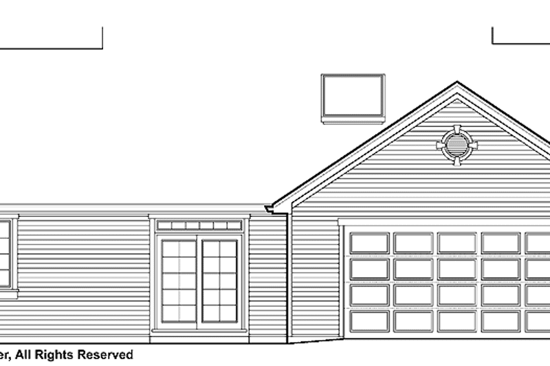 Architectural House Design - Exterior - Rear Elevation for Country House Plan #48-799 - 3 bed, 2 bath