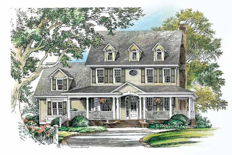 Architectural House Design - Country Exterior - Front Elevation Plan #929-749