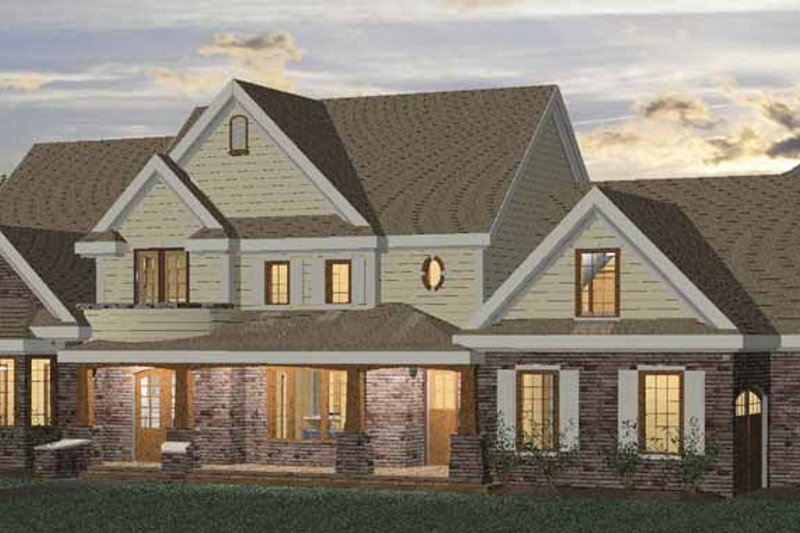 House Plan Design - Exterior - Front Elevation 4 for Classical House Plan #937-23 - 5 bed, 3 bath