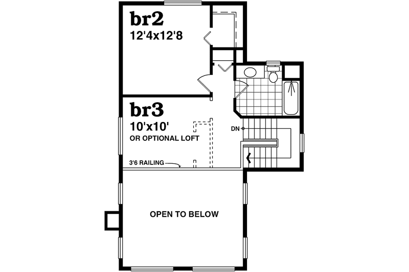 Home Plan - Floor Plan - Upper Floor for Country House Plan #47-1022 - 3 bed, 2.5 bath