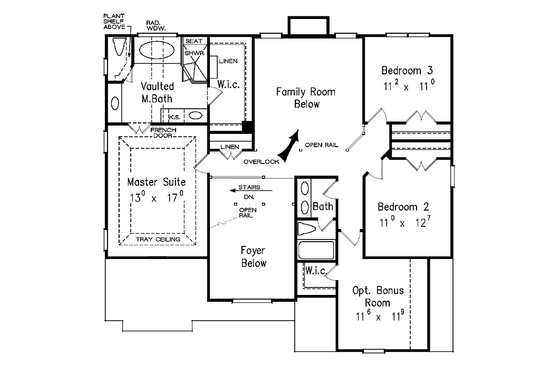 Floor Plan - Upper Floor for Traditional House Plan #927-100 - 4 bed, 3 bath