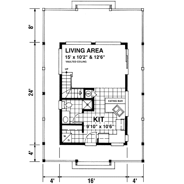 House Blueprint - Contemporary Floor Plan - Main Floor Plan #118-105