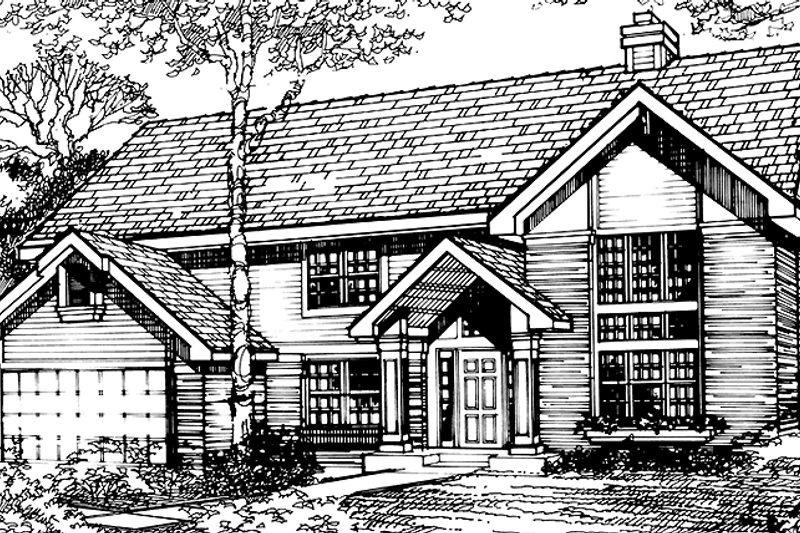 House Plan Design - Prairie Exterior - Front Elevation Plan #320-1080